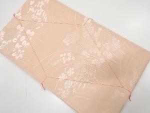 未使用品　紗　菊に秋草模様織り出し　袋帯